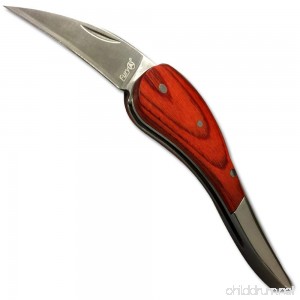 Fury Nobility Raindrop Razor Edge Blade Folding Knife with Rose Pakka Handle 2-Inch - B001UBN96A