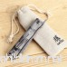 KATSU Handmade Full Damascus Steel Bamboo Style Japanese Razor Pocket Folding Knife with Pocket Clip - B01LDNWS5M