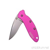 Kershaw Chive Pink (1600PINK) 1.9” 420HC Steel Blade with Non-Reflective Bead-Blasted Finish  Jewel-Tone Pink Anodized Aluminum Handle  SpeedSafe Assisted Opening System  Liner Lock  Tip-Lock; 1.5 OZ. - B001D0Q2EO