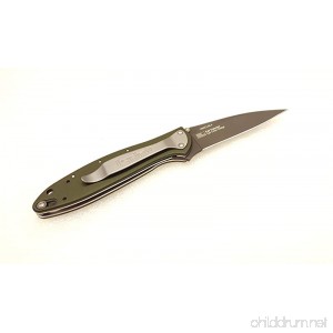 Kershaw Leek Plain Edge Folding Knife - Black/Olive - B00137HNAE