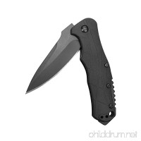 Kershaw RJ Tactical 3.0 Pocket Knife (1987) Stainless Steel Drop-Point Blade with Black-Oxide Coating; Glass-filled Nylon Handle with SpeedSafe Opening  Flipper  Liner Lock and Pocketclip; 2.8 OZ - B00TAD2JQQ