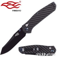 Knife F7563-CF Firebird by Ganzo G7563 Pocket Folding Hunting Knife Carbon fibre Handle SS Blade - B06X99N1QS