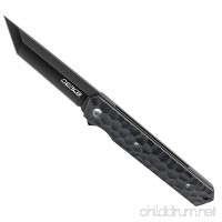 OerLa EDC Pocket Folding Knife - Warrior Series - 5Cr13Mov - Ball Bearing Quickly Open - 3.54" Blade (Black) - B07B9TM7SM