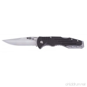 SOG Salute Folding Knife FF10-CP - Bead Blasted 3.625 Blade G10 Handle Stainless Steel Liners - B001TKEB64