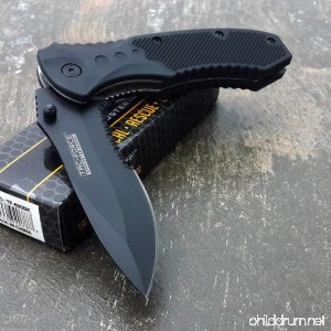 TAC FORCE Spring Assisted Opening BLACK TACTICAL Pocket Knife Folding Blade NEW! - B01EHSOV6Y