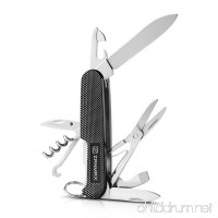 Zanmax 13 in 1 Multitool Pocket Knife  Stainless Steel Multi-tool Folding Knife with Scissors  Blade  Screwdriver  Multipurpose Hook for Climbing  Fishing  Hiking - B0769CQG4C