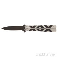 BladesUSA C-1130 Fantasy Folding Knife  Black Straight Edge Blade  Black/Silver Handle  4-3/4-Inch Closed - B004LGOYAG