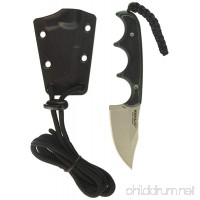 CRKT Minimalist Bowie Neck Knife: Compact Fixed Blade Knife - 2387 Folts Utility Knife with Bead Blast Blade  Resin Infused Fiber Handle & Sheath - B0030IT76C