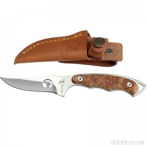 Elk Ridge ER-059 Series Fixed Blade Hunting Knife Straight Edge Blade Wood Handle 7-Inch Length - B004R7JF9O