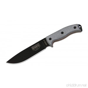 ESEE 6P-OD Black Fixed Blade Knife with Olive Drab Molded Polymer Sheath - B00I7XNZJK