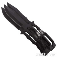 SOG 4004939 Throwing Knives F041TN - Set of 3  Hardcased Black Stainess Steel 4.4" Blade  Nylon Sheath  Paracord Wrapped Handle - B00TXWJ7KA