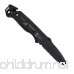 SOG Escape Folding Knife FF25-CP - Built-in Strap Cutter & Glass Breaker Hardcased Black 3.4 Blade Aluminum Handle - B076H21TMG