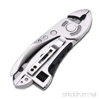 Adjustable Wrench Multitool  Stainless Steel Multifunctional Pliers Set All in One Adjustable Survival Gear Tools Folding Wrench with Knife/Plier/Wire Cutter/Spanner/Screwdriver - B07C3R4FMQ