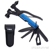 FMS Stainless Steel Multi Tool  Portable Multi-functional Hammer Kit with Nylon Belt Pouch for Car Emergency  Camping  Household - B01MRZV4NQ