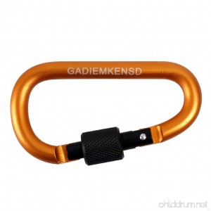 GADIEMENSS Aluminum Alloy D-Ring High Strength Carabiner Key Chain Clip Hook For Camping Hiking (Not for Climbing) - B07BNC4ZNV