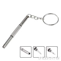 RED SHIELD 4-in-1 Screwdriver Keychain Tool for Eyeglasses  Sunglasses  and Watch Repair. Multitool includes Mini Phillips  Flat Head  Nut Driver  and Key Ring to Hang Your Keys. Aluminum Steel. - B01FV3GEXC