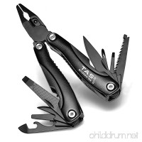 TAS Accessories 13-IN-1 Black Pocket Multitool - With Sheath  Knife  Pliers  Saw & Other Tools - Ideal for Home  Travel  Quick Car Fixes  Camping  Gardening  Survival  Fishing - Perfect Gift for Men - B01MFGMLS4