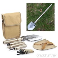 Angeko Military Folding Shovel  Multifunctional Collapsible Gardening Snow Shovel/Army Camping Shovel with Portable Carrying Pouch - Best Survival Trenching Tools - B076Q9FLJ3