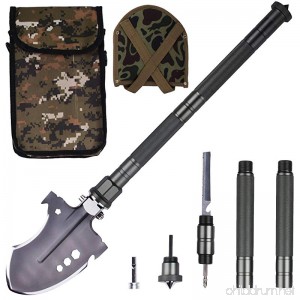 Glossday Military Folding Shovel Multitool Portable Survival Shovels Tactical Entrenching Tool Heavy Duty Emergency tool Outdoor Gear for Camping Backpacking Fishing Hiking - B07BK34LPX