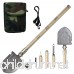 LITFAD Outdoor Survival Folding Shovel of Multi-functional Portable Military Kit for Camping Hiking Hunting Fishing Gardening Backpacking Car Emergency Snow Shoveling - B076LRBQ4F