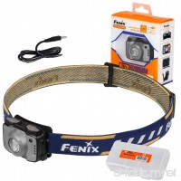 Fenix HL12R 400 Lumen Neutral White + Red LED Compact USB Rechargeable Headlamp and LumenTac Cable Organizer - B077MTBNX5