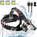 Focuszum 3T6 Led Headlamp Rechargeable 12000 Lumen Waterproof Flashlight Zoom 4 Mode With Battery AC Car USB Charger For Camping - B07922CC8K