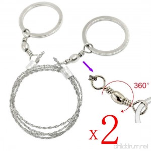BoNaYuanDa Mini Stainless Steel Wire Saw for Survival Kits pack of 2(Silver) - B01LAVINZG