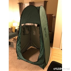 Outdoor Shower Tent Instant pop-up pod Dressing Tents Waterproof Portable Camping Toilet Changing Room - with window - Beach Privy Shelters Bathing Fitting Tent with Carrying Bag (Navy Green) - B071L9XZ35