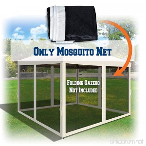 BenefitUSA Canopies Sidewalls 10' L X 6.4' W Mesh Wall for Pop Up Canopy Screen Room Pack of 4 (Walls Only) - B07B8NN2S4