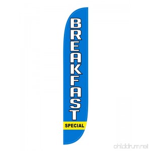 LookOurWay Breakfast Special Feather Flag Complete Set with Pole and Ground Spike - B079W9QP64
