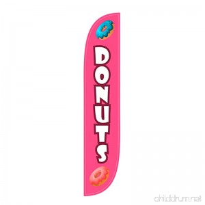 LookOurWay Donuts Feather Flag 12-Feet - B074NHCHKT