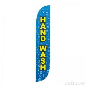 LookOurWay Hand Wash Water Drips Feather Flag 12-Feet - B06Y3Q28W1