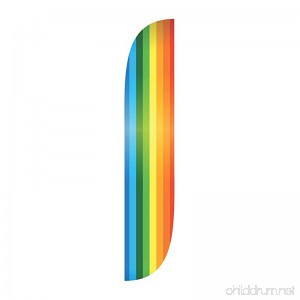 LookOurWay Rainbow Feather Flag 12-Feet - B06Y4F8JB7