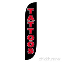 LookOurWay Tattoos Feather Flag  12-Feet - B07654BDQS