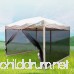 Quictent 10X10 Tan Ez Pop up Canopy Party Tent Commercial Instant Gazebos Mesh Sides - B00T3XOW2W