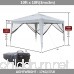 VINGLI 10' x 10' EZ POP UP Canopy Tent with 4 Removable Mesh Sidewalls Shelter Anti-UV Anti-Mosquito Screen House Family Party Folding Instant Commercial Wedding Gauze Gazebo Wheeled Carry Bag White - B07CWSGTZL