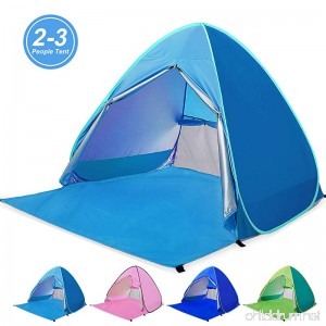 Amagoing Automatic Pop Up Beach Tent 2-3 Person Cabana Sun Shelter Beach Umbrella Great for Outdoor Activities and Beach Traveling - B078WRJRTT