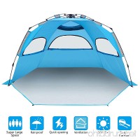 BATTOP 4-5 Person Instant Beach Tent Sun Shelter - Easy Pop Up Sun Shade for Beach - Deluxe X-Large for Family - B079DR6T37