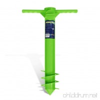 Beach Umbrella Anchor Sand Auger and Fishing Pole Sand Anchor by JGR Copa (Green) - B01G81438O