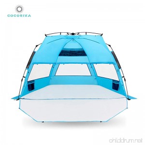 Cocorika X-Large Easy Setup Beach Tent - Automatic Pop Up 4 Person Instant Sun Shelter Portable Sunshade - B07DV7BZQJ