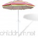 Snail 6.5' Tilting Beach Umbrella with Aluminum Pole & Fiberglass Ribs Rainbow Fabric - B078KHK1HD