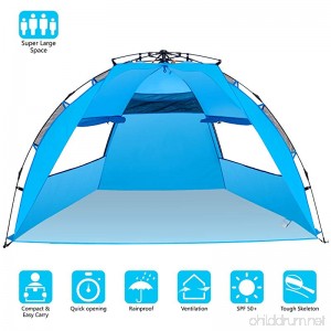 Ylovetoys Beach Tent Sun Shelter 3~4 Persons Beach Shade Canopy Cabana Umbrella Tent Instant Automatic Pop Up Beach Tent Waterproof Anti-UV Family Camping Tent for Hiking Fishing Picnic (Large) - B07FJVR7D7