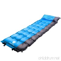 Geertop 2in Thick Lightweight SPLICED Self-Inflating Camp Pad Mat Mattress With Pillow For Camping Backpacking Tents - B072JJZYC4