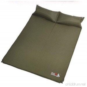 Porpora BSWolf Q3006-B Outdoor Inflatable Double Sleeping Mat for Camping and the Beach - Army Green - B0741GVH5G